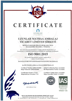 ISO 9001 2015 CERTIFICATE